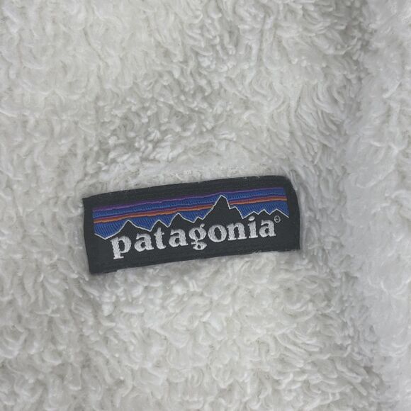 Patagonia Jacket Womens Medium White Las Gatos Fleece Lined Full Zip Winter - Picture 3 of 10